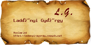 Ladányi György névjegykártya