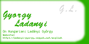 gyorgy ladanyi business card