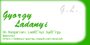 gyorgy ladanyi business card